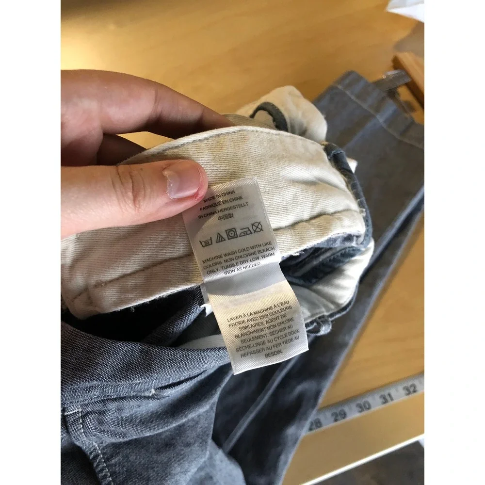 J Crew Stretch 484 Slim Pants Mens 32x30 Grey Brushed Cotton Twill Office Preppy